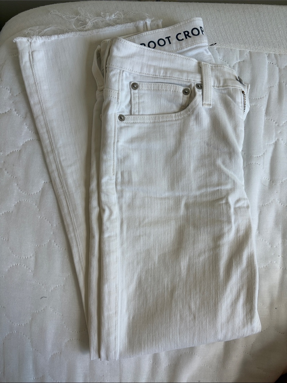 JCREW White Demi Boot Crop Jeans - 27